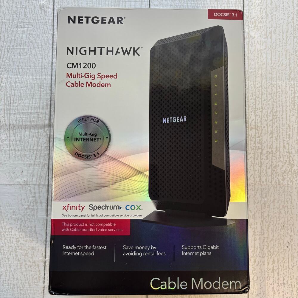 NETGEAR Nighthawk CM1200 DOCSIS 3.1 Cable Modem Multi-Gig